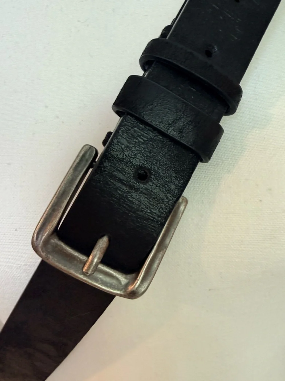BKE Leather Belt Black Gunmetal Buckle XXL 40–46” Adjustable NWT